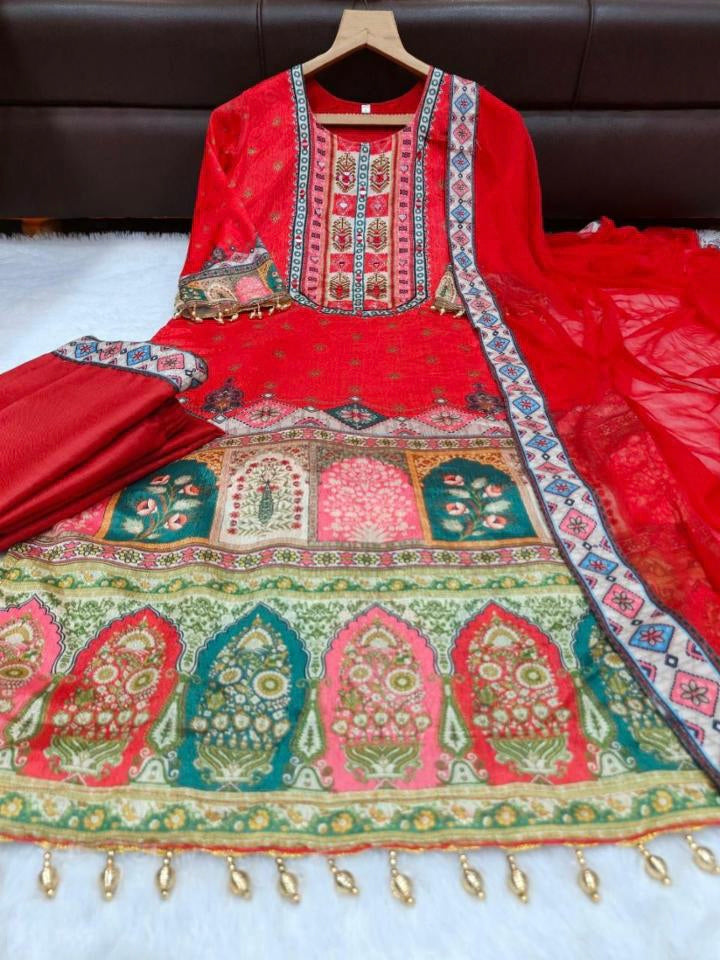 Royal red fancy suit set