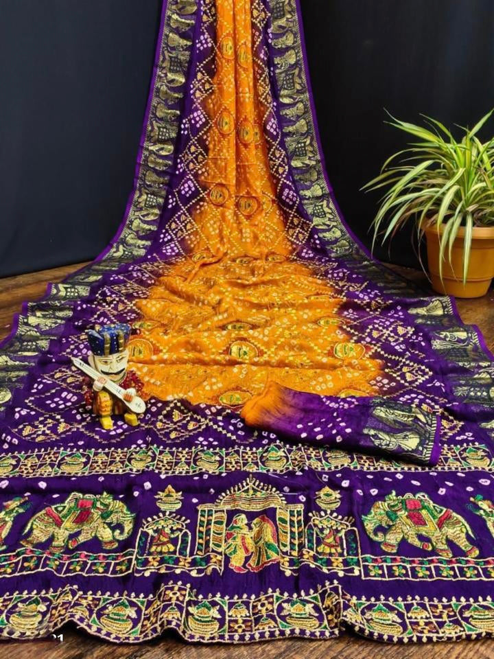 Heavy Bandhej Sarees