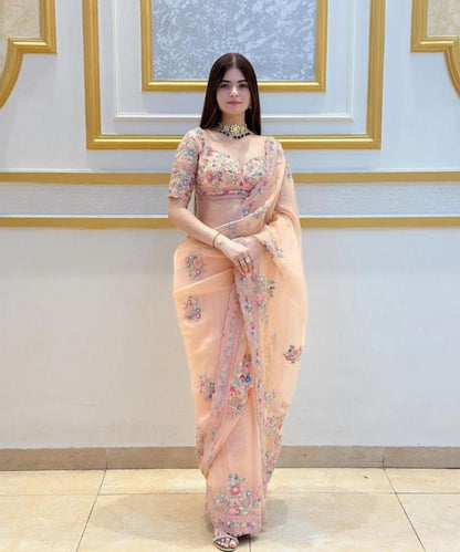 Pure organza saree