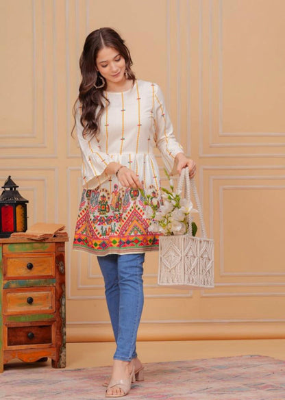 Pure Printed Cotton Top For Women*